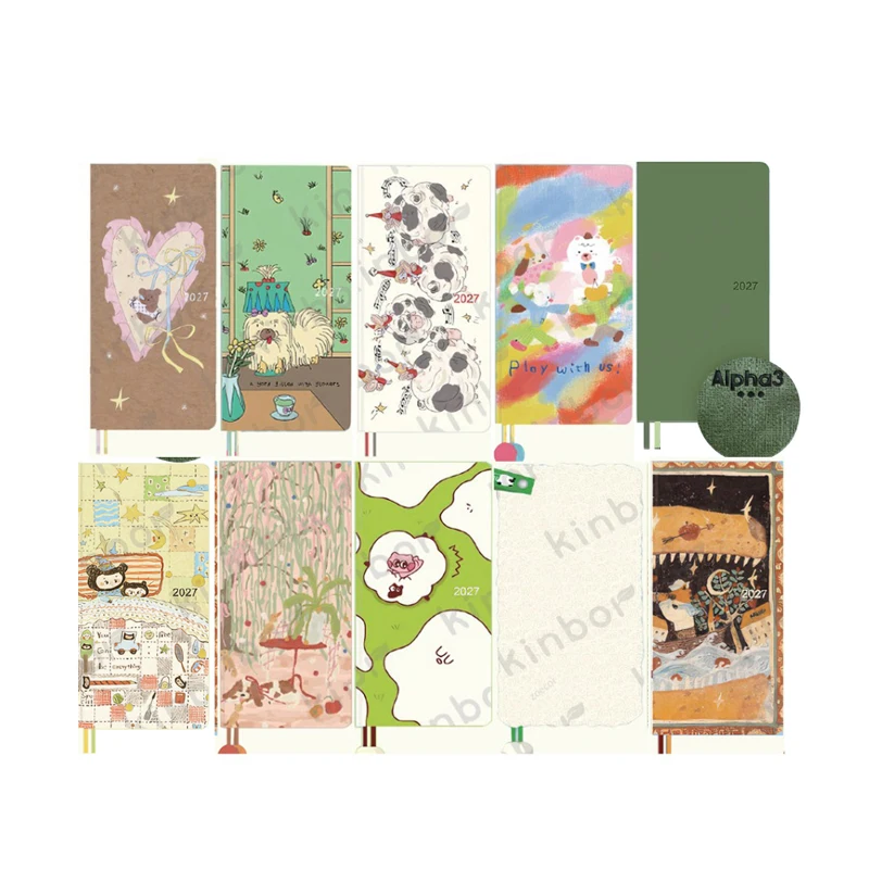 Kinbor Tygodniowy Planer Notatnik Agenda 2027 120 Kartek Planer 52g Papier Bachuan Dzienniki Notatnik z Listą Zadań Kawaii Artykuły Papiernicze — 2