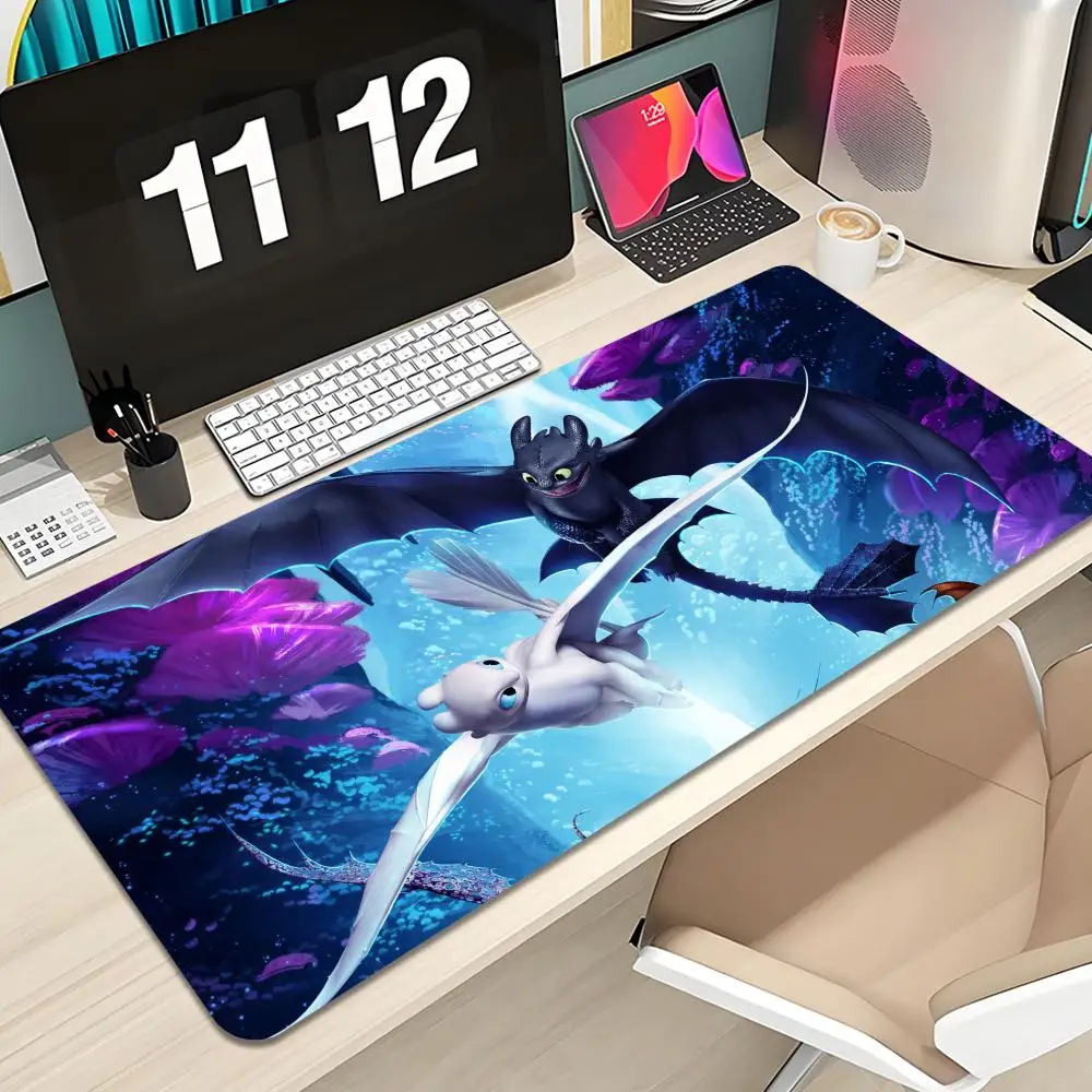 Toothless Fury Dragon Mouse Pad Keyboard Mousepad large 1200X600 mm Desk Mat PC Gamer Office Carpet Home Table pad