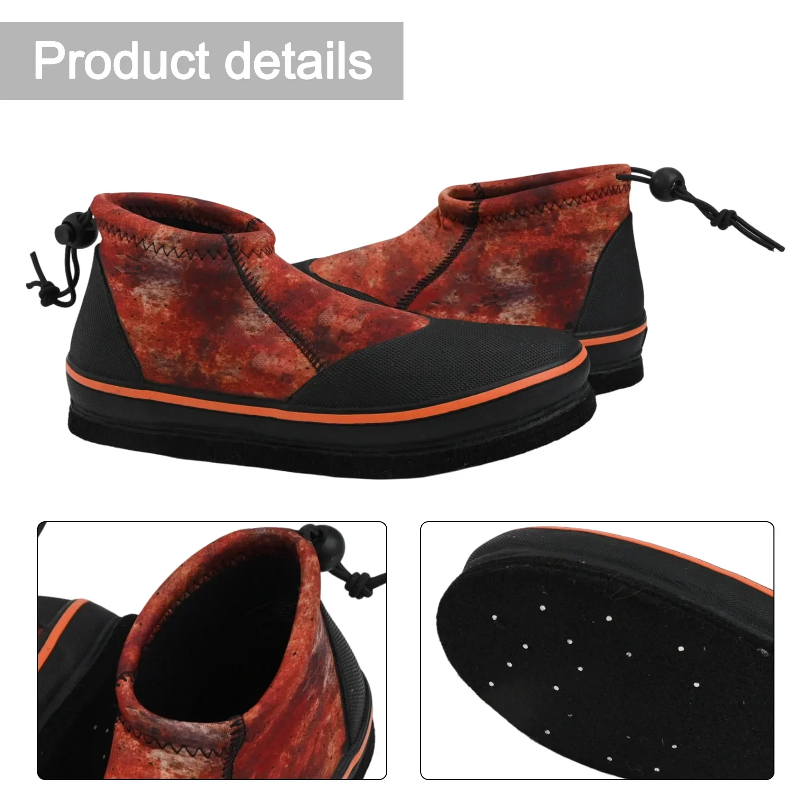 

Felt Sole Fishing Shoes 3MM Neoprene Shoes Soft And Skin-friendly Thickened Felt Sole Firm Grip Shoes Beach Fishing