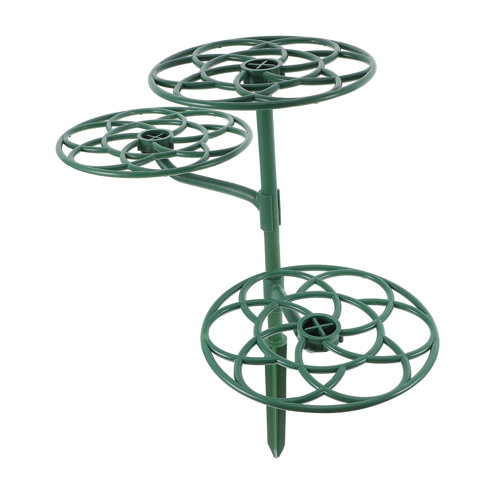 

Flower St Plant Cages Garden Supports Ring Stakes Outdoor Plastic Durable Multilayer Climbing Grafting Balconies Patios