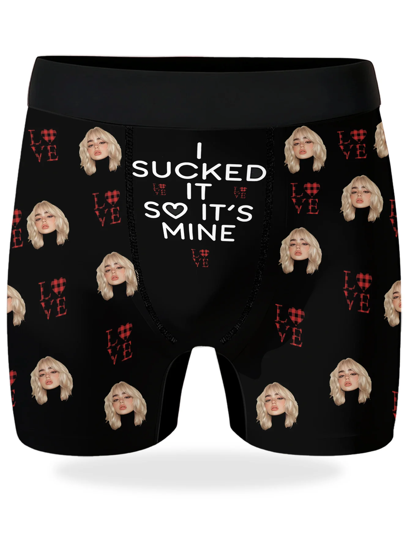 Face Men's Underwear - Custom Photo Lingerie with Your Own Picture, Unique Gift for Husband, Boyfriend Valentine's Day