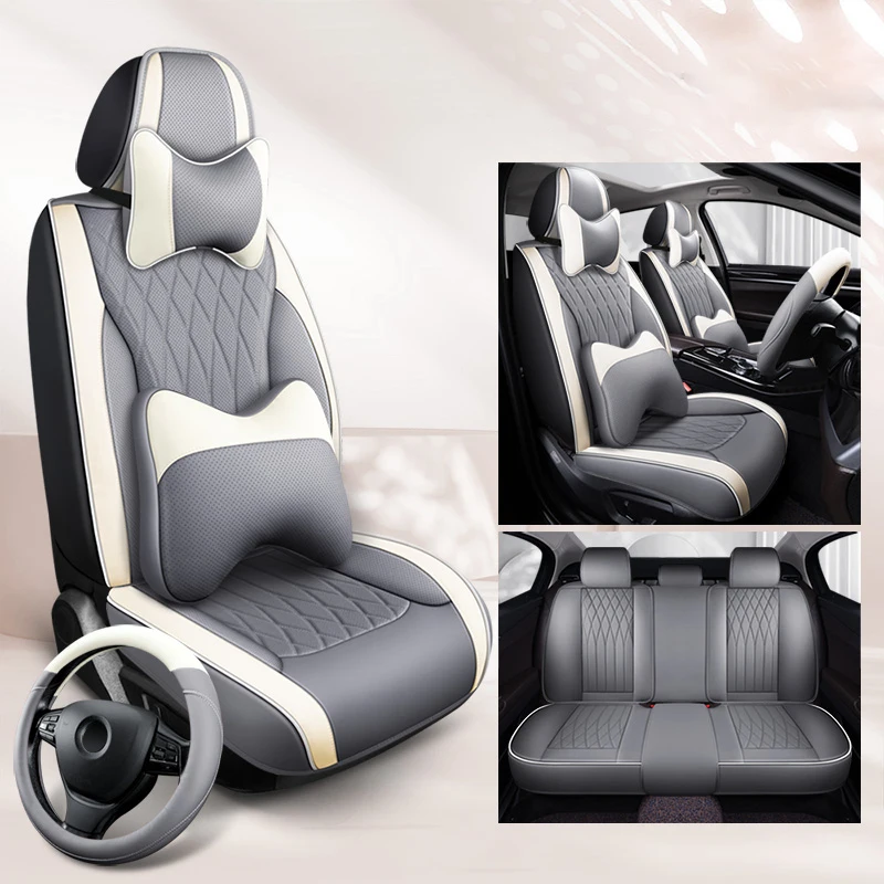 PU Car Seat Covers For Nissan Tiida March X Trail T32 Leaf Kicks Versa Navara D40 Rouge Qashqai J11 teana J32 Auto Accessories
