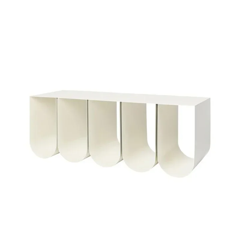 

Modern Minimalist Designer Creative Living Room Sofa U-Shaped Arch Storage Organizer Side