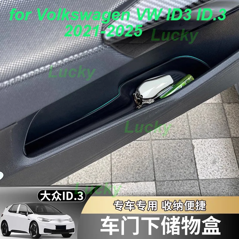 

Car Door Panel Storage Box for Volkswagen VW ID3 ID.3 2021-2025 Door Slot Pocket TPE Storage Box Stowing Interior Accessories