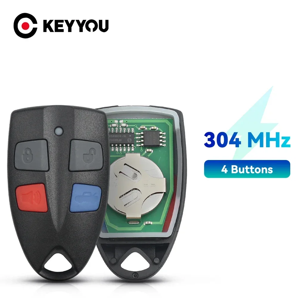 KEYYOU 3/4 Buttons 304/433Mhz Smart Remote Entry Control Car Key For Ford Falcon AU Clicker Transmitter Keyless