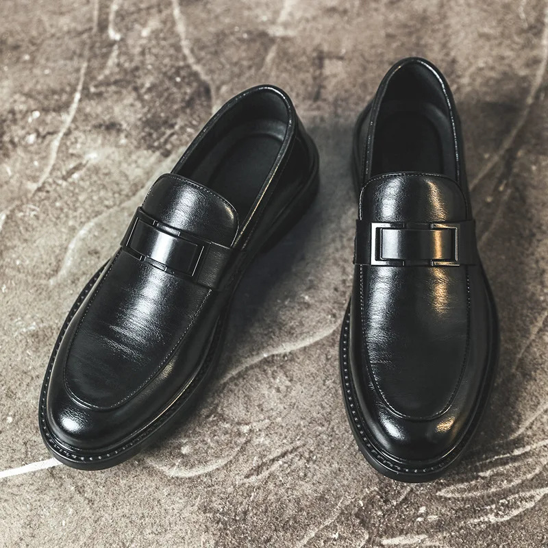 

Новые черные туфли для мужчин на весну-осень, деловые дизайнерские туфли из коровьей кожи, мужская модная повседневная обувь в британском стиле