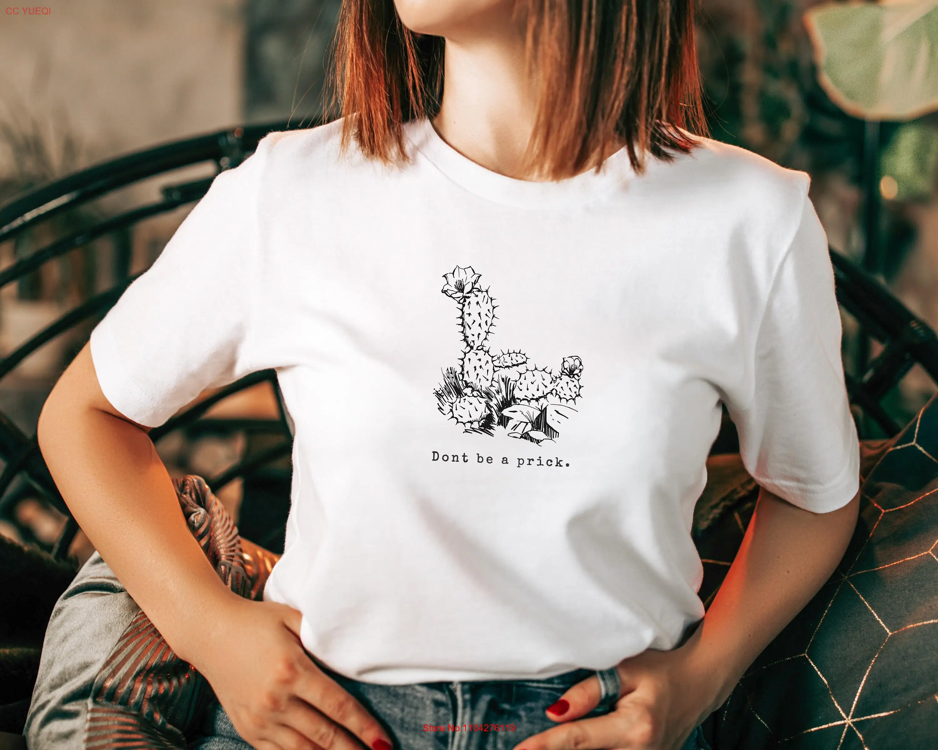 Don't Be a Prick Funny Cactus T shirt unisex Rude Plant Lover Silly slogan witty adult tops for Best Friend