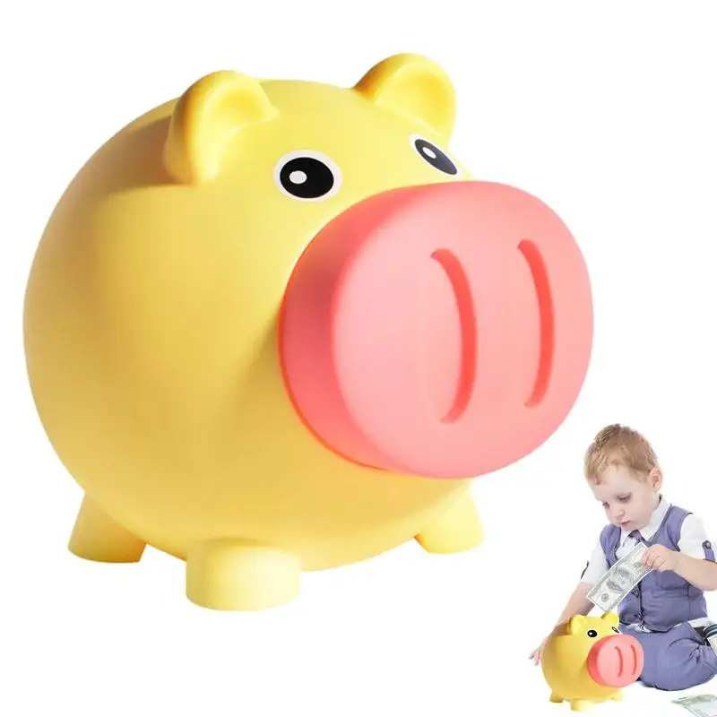 Cartoon Pig Shaped Money Boxes Children Birthday Gift Home Desktop Decorations Money Saving Piggy Bank Coins Storage Box