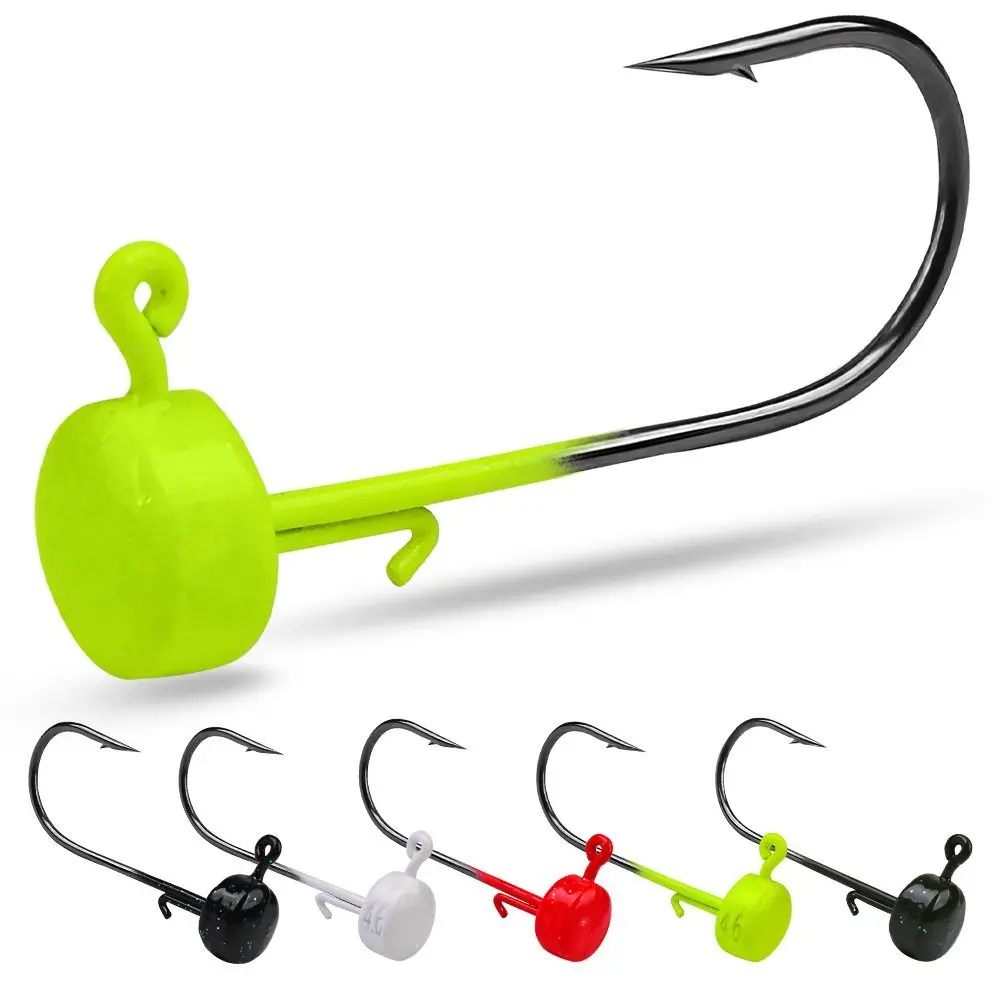 5Pcs/set Lure Ned Rig Fishhooks Sports Anti Slip Fishing Tackle fishing anchor hook Sharp Barbed Treble Jig Head Hook