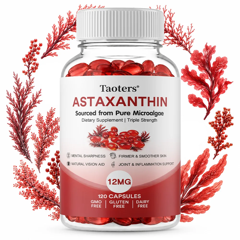 Astaxanthin 12mg Softgels, Premium Antioxidant Supplement, Supports Eye, Immune, Joint, Skin Health and Internal Circulation