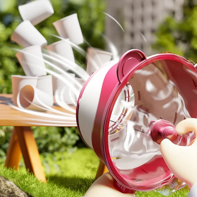 فريد من نوعه مدفع الهواء متعدد الفتحات فقاعة منفاخ يده الألعاب النارية جاتلينج بندقية لعبة مسدس الناسف الصيف الاطفال الفتيان الكبار هدية