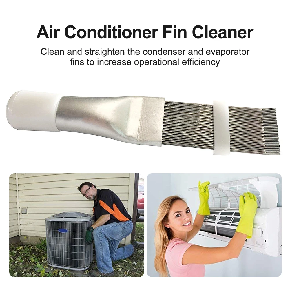 Air Conditioner Fin Comb Condenser And Radiator Fin Straightener Cleaner Metal Air Conditioning Brush Cleaning Tool