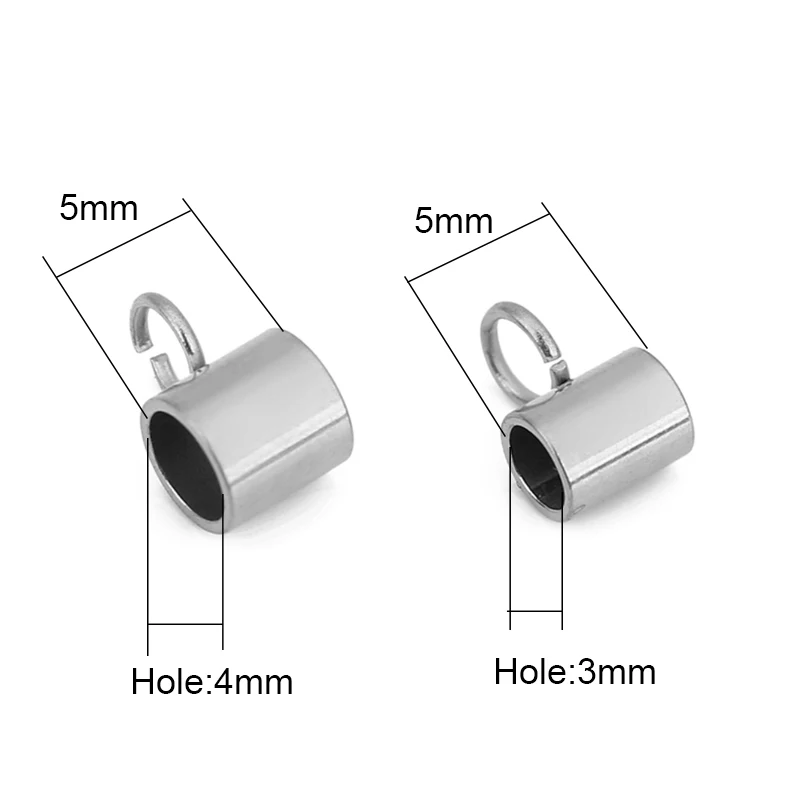 20 قطعة الفولاذ المقاوم للصدأ قلادة موصلات الكفالة المشابك PVD أبدا تتلاشى السحر كليب قرصة ل عقد دي اي واي أساور صنع المجوهرات