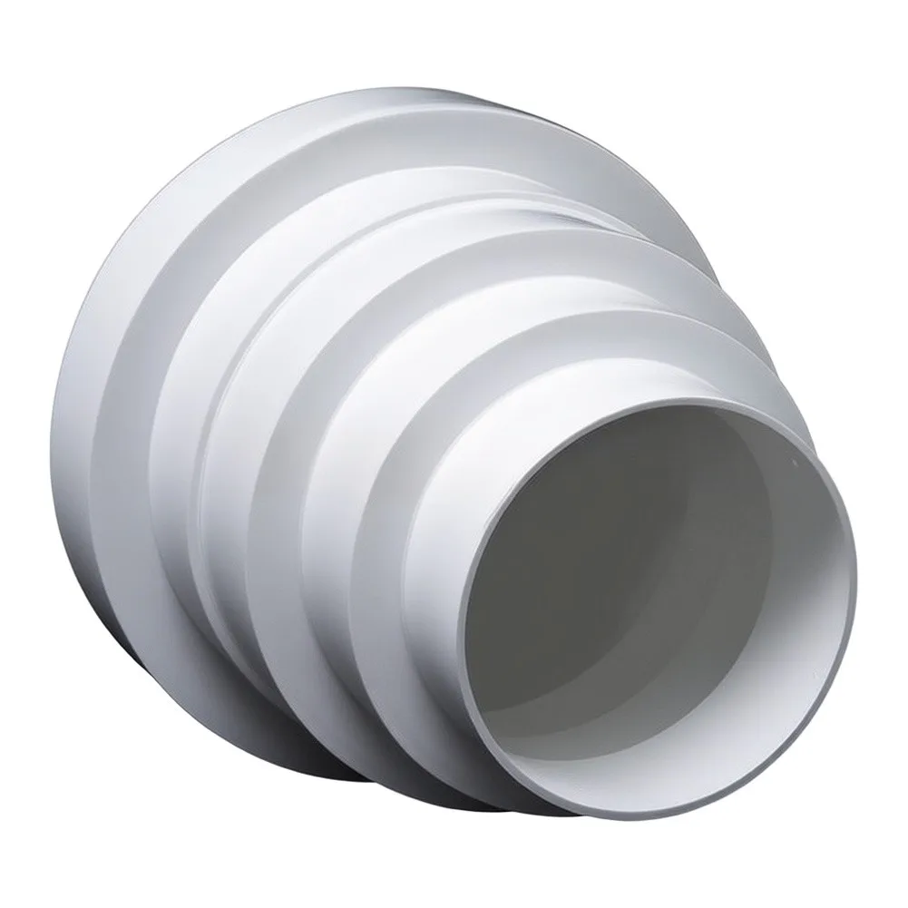 for exhaust Connector Range Hood Reducer Kitchen Ventilation Wide Fit Sturdy Plastic Easy Installation Lightweight Design