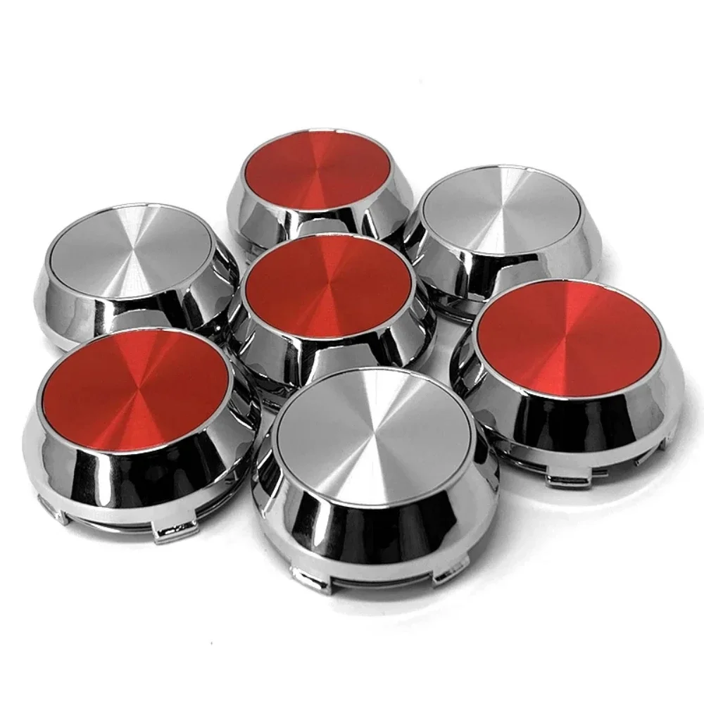 4pcs 60mm Car Wheel Center Caps With Carbon Fibre Black Silver Red 45mm Emblem Logo Car Stickers Hub Cover Styling Accessories