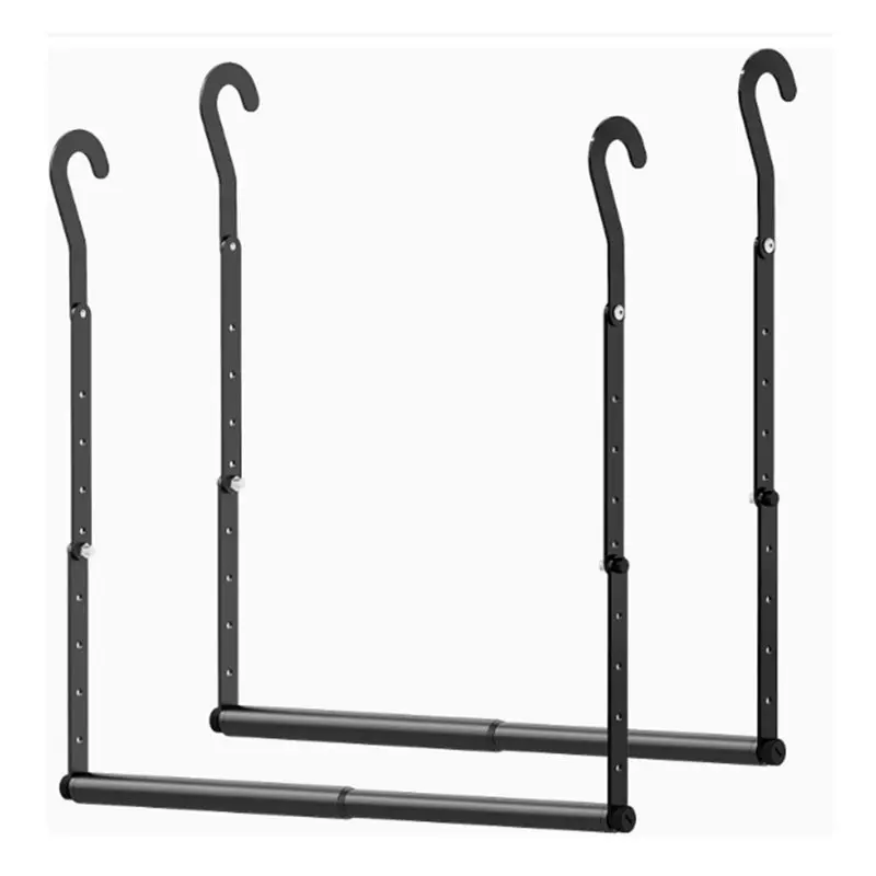 

Pack Adjustable Closet Rod Set(2 Pieces), Heavy Duty Double For Hanging Clothes Rack