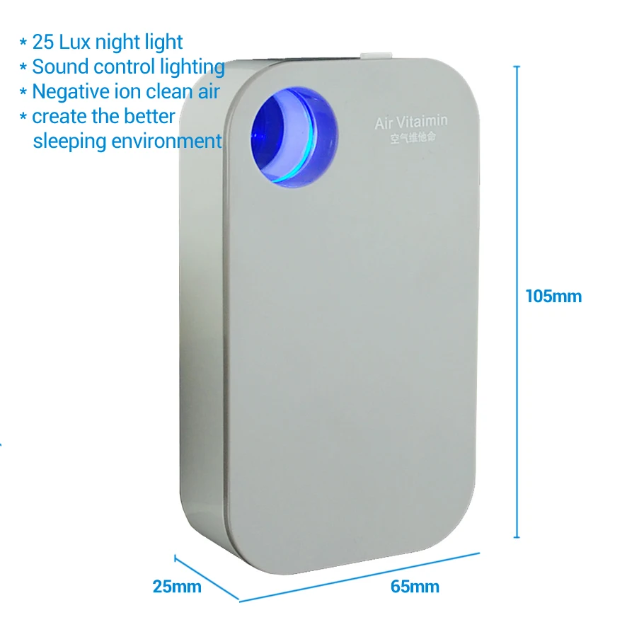 Coronwater Negative Ion Vitamin LED Night Light for lighting & Air cleaning at Sleep