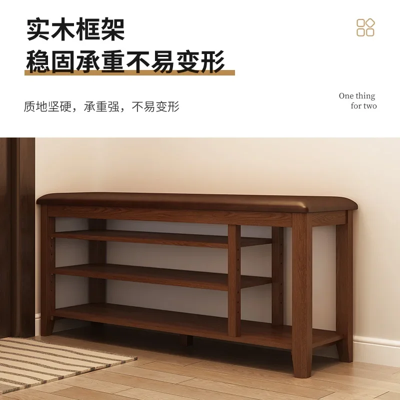 Shoe cabinet home door solid wood indoor good-looking multi-layer economical simple to sit new 2021 popular shoe rack