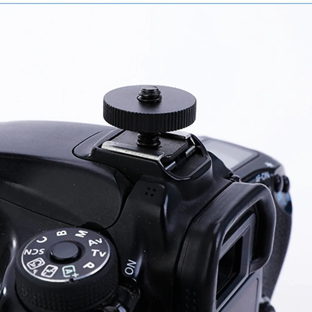 Nieuwe Aluminium Warm/Koude Schoen Mount Schroefdraad 1/4 "Flash Adapter Dual Moer Enkele Moer Statief Mount Camera Accessoires