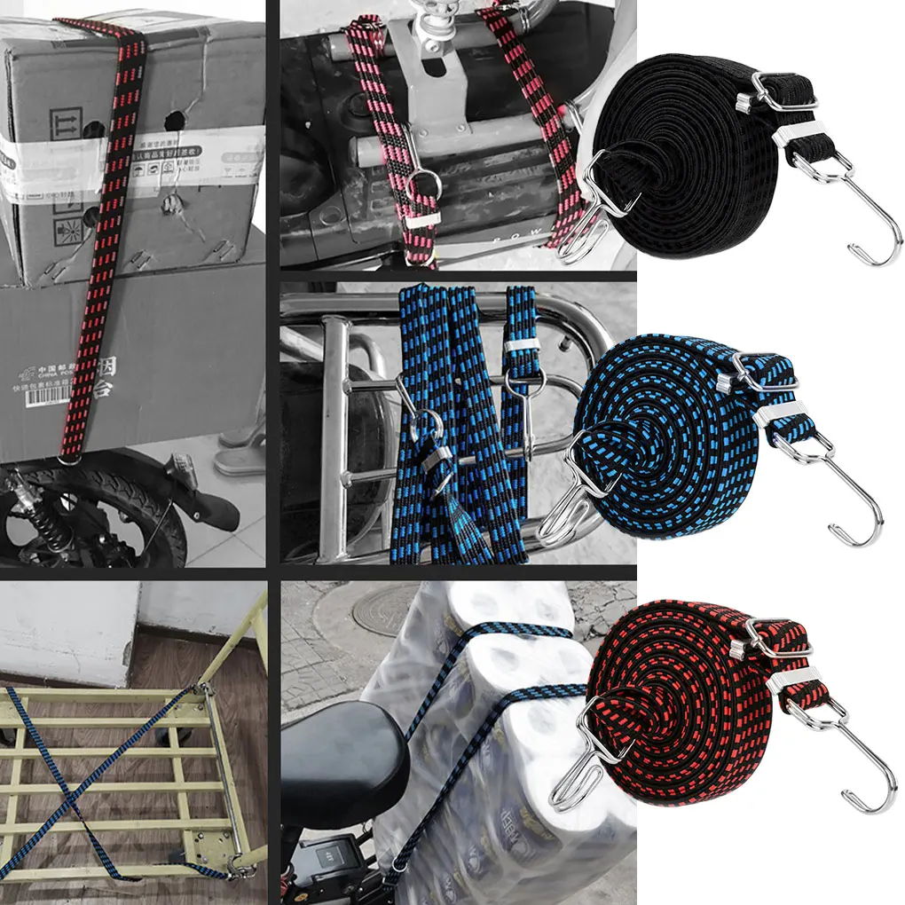 3 Pieces Latex Motorcycle Bungee Cord Colorful Heavy Duty Rope Straps
