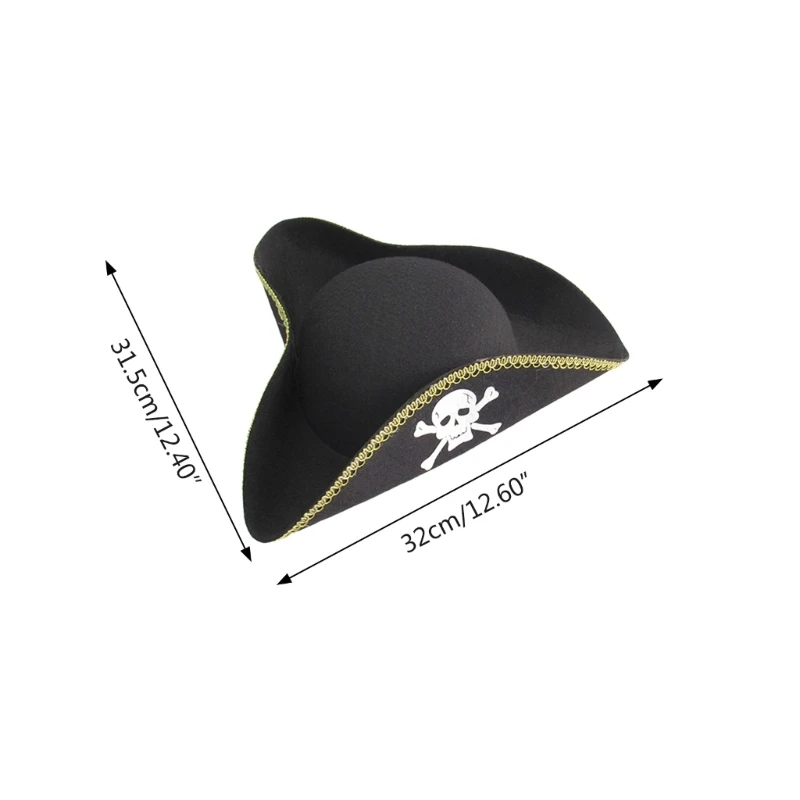 Halloween Tricorn Hat for Kids Adults Halloween Party Cosplay Costume Props Tricorn Hat for Halloween Party Dropshipping