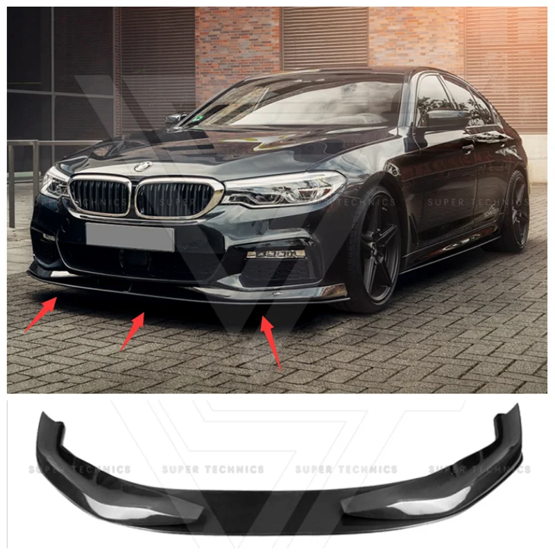 

Fits For BMW 5 Series G30 G38 G31 2016 2017 2018 High Quality Carbon Fiber Bumper Front Lip Splitter Diffuser Spoiler