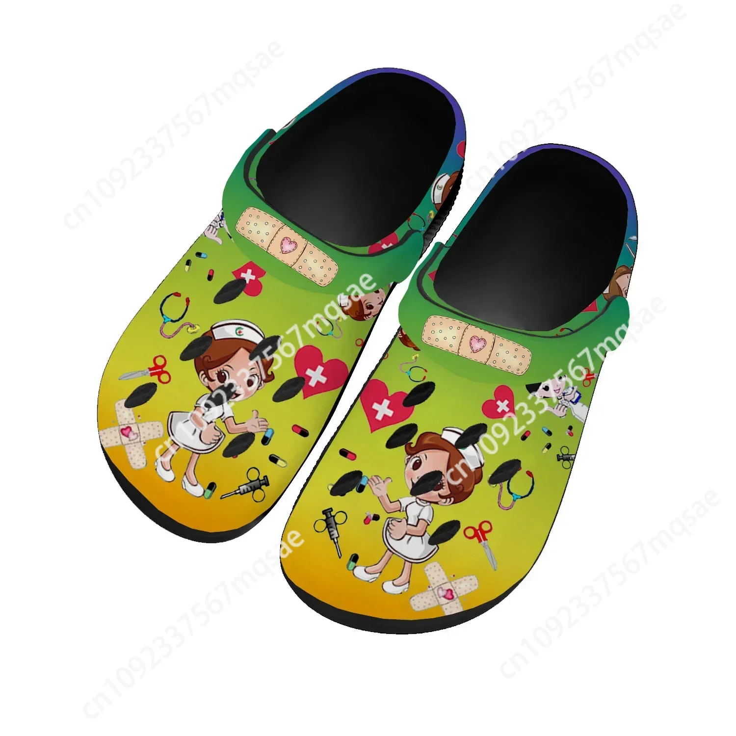 

Gradient Nurse Medical Hospital Work Home Clogs Men Women Youth Boy Girl Sandals Garden Bespoke Custom Shoes Beach Hole Slippers