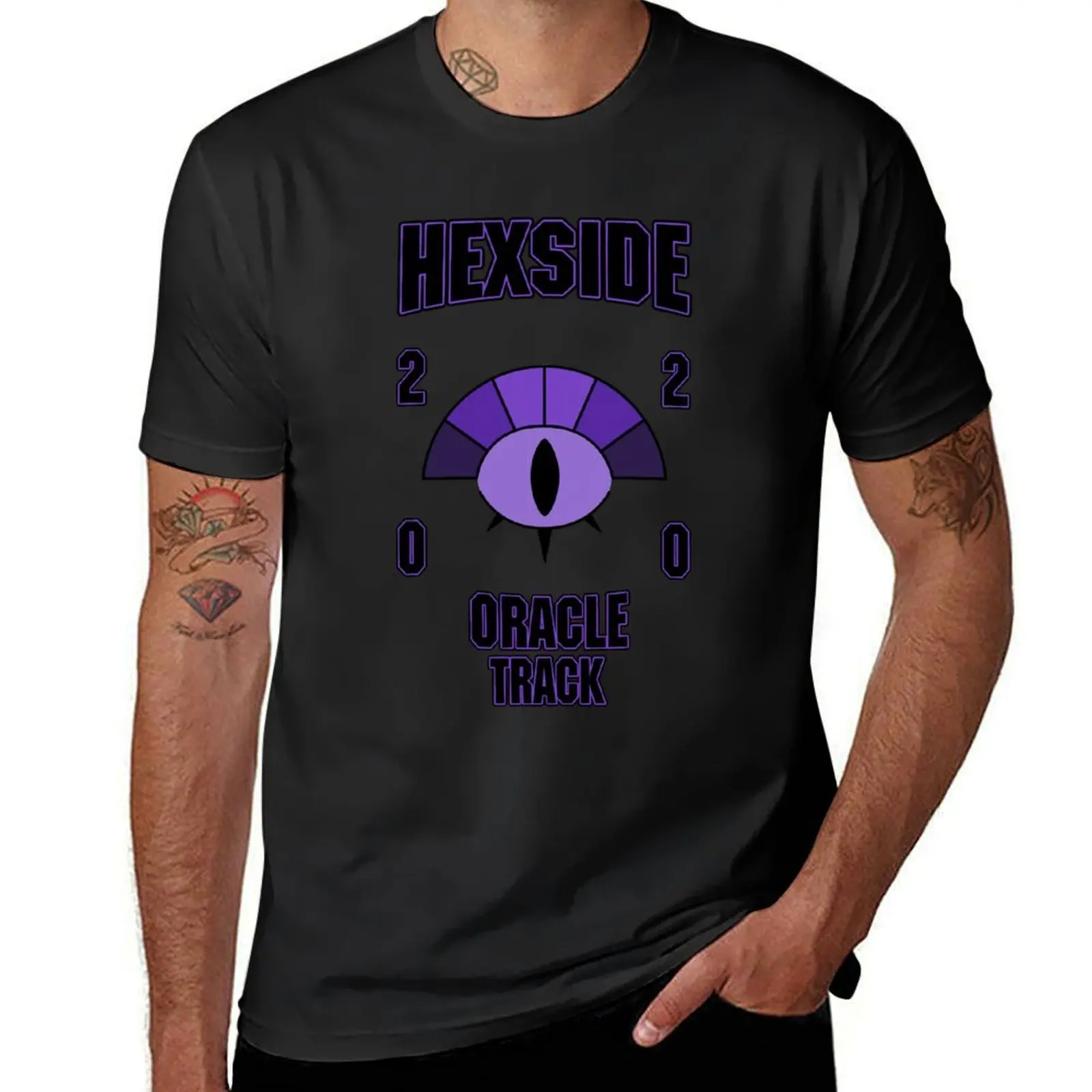 

Hexside-футболка Oracle Track, хлопковые футболки с рисунком, одежда больших размеров в стиле аниме, футболки большого размера для мужчин