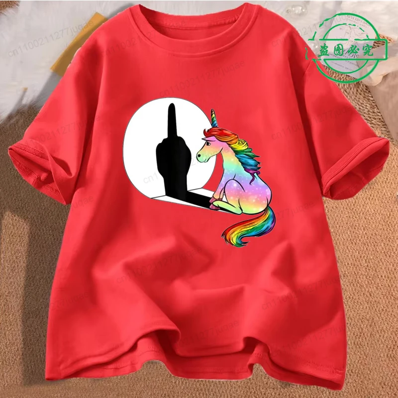 مضحك الجرافيك يونيكورن الاصبع الأوسط مطبوعة تي شيرت السخرية الظل الشارع الشهير تي شيرت رجالي محب الهيب هوب عادية المرأة تيز