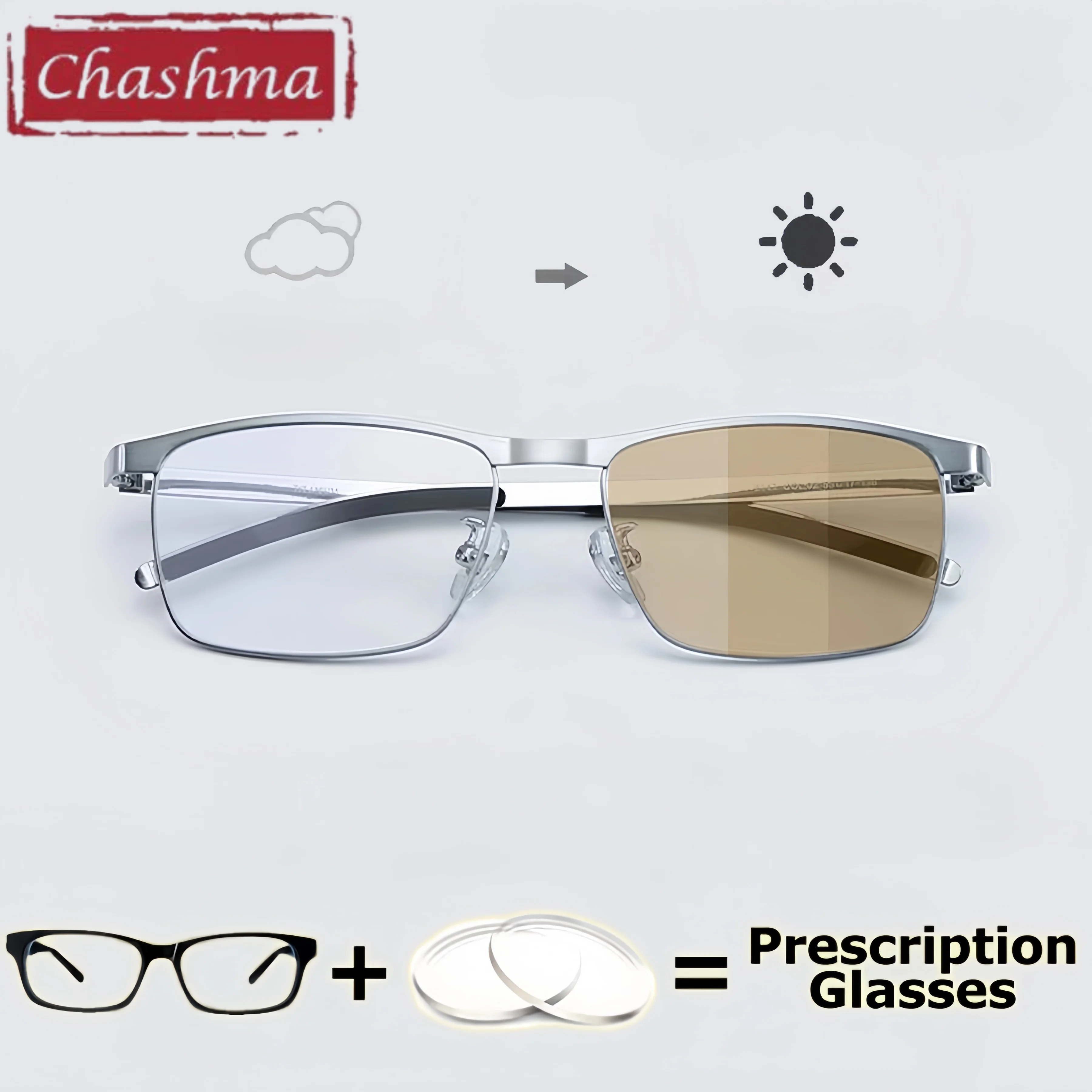 Chashma Prescription Glasses Reading Glasses Men Myopia Farsighted Blue Ray Block Fashion Pure Titanium Light Glasses