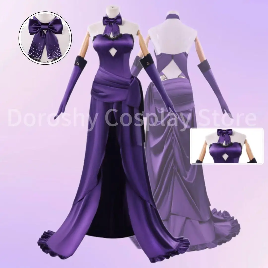 

Game Fate/Grand Order Jeanne d'Arc Cosplay Costumes Dragon Witch Sexy Purple Dress Perfect Women’s Outfit for Cosplay Events