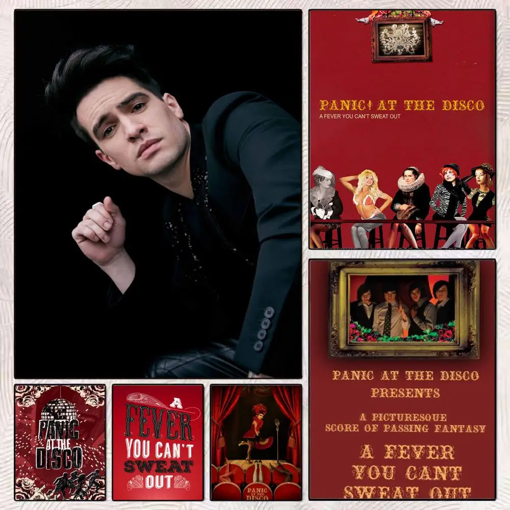 Band Rock P-Panic At The Disco Painting Calligraphy Aesthetic Canvas Wall Poster Modern Room Bedroom Cafe Wall Artwork