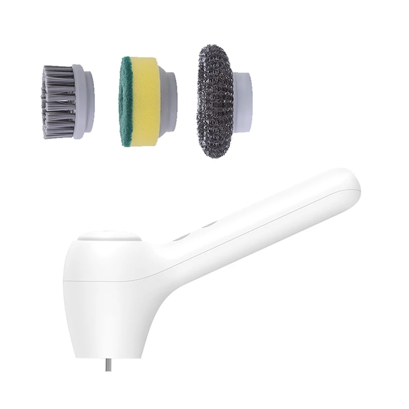 

1 Set White Electric Cleaning Brush Wireless Handheld Automatic Bathtub Brush With Water Tank