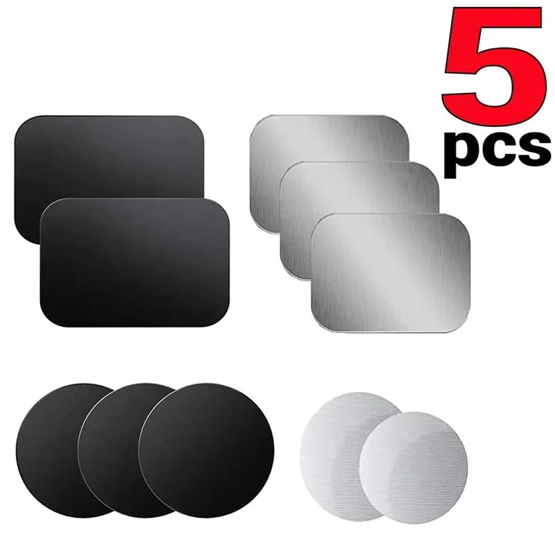 

5pcs Magnetic Metal Plate Magnetic Car Phone Metal Plate Disk Universal Metal Disk Sticker Mount Mobile Phone For iPhone Xiaomi