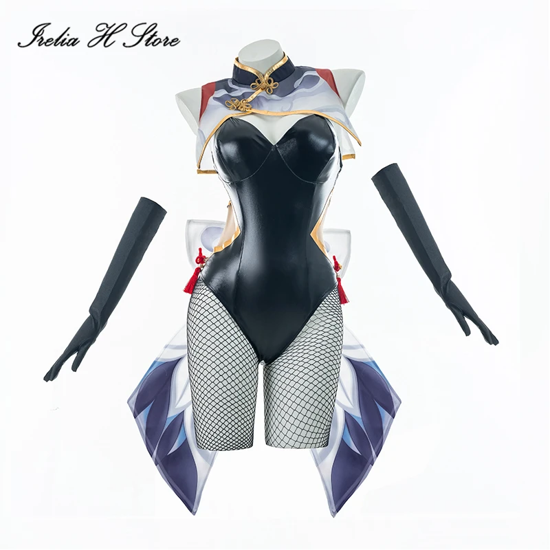 

Irelia H Store Genshin Impact Shenhe Cosplay Costume Shenhe Bunny Girl Jumpsuit Halloween Costumes