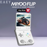 MIYOO Flip V2 Retro Handheld Game Console - 3.5'' IPS Screen Metal Hinge Dual Analog Sticks Compact Portable Gaming Device Gift