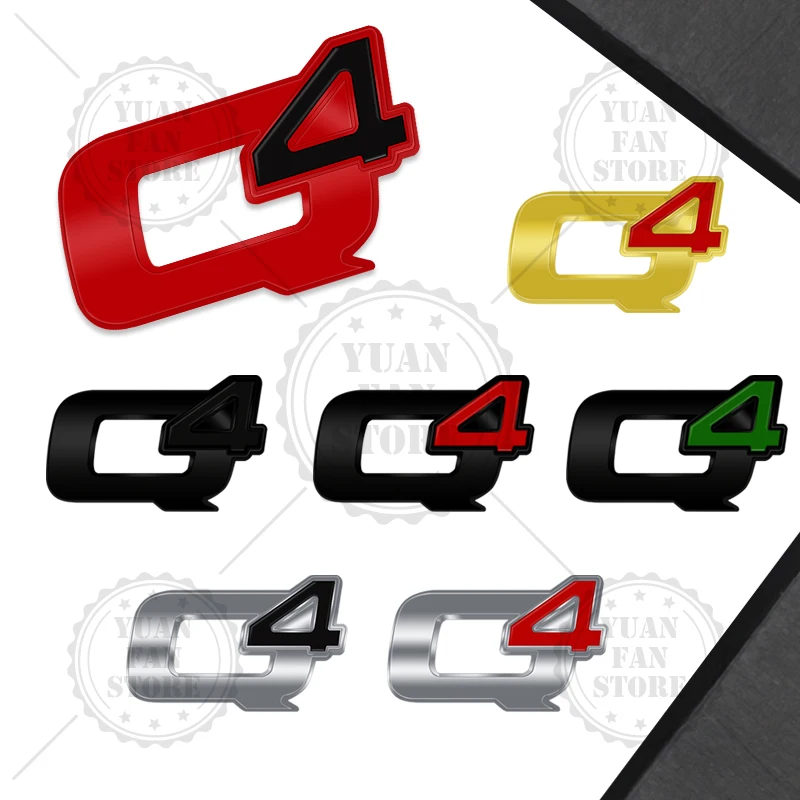 Insignia de Metal 3D para coche, calcomanía para carrocería, emblema para GIULIA Q2, Q4, Alfa Romeo, Giulia, Giulietta, Stelvio, Mito, Brera, 159,