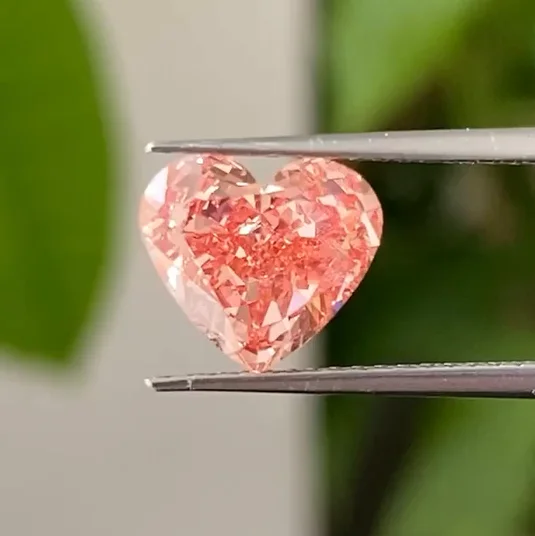 Certified Pink 2.06CT VS1 Heart Cut Fancy Intense Pink Color With IGI Certificate HPHT lab Grown Diamond