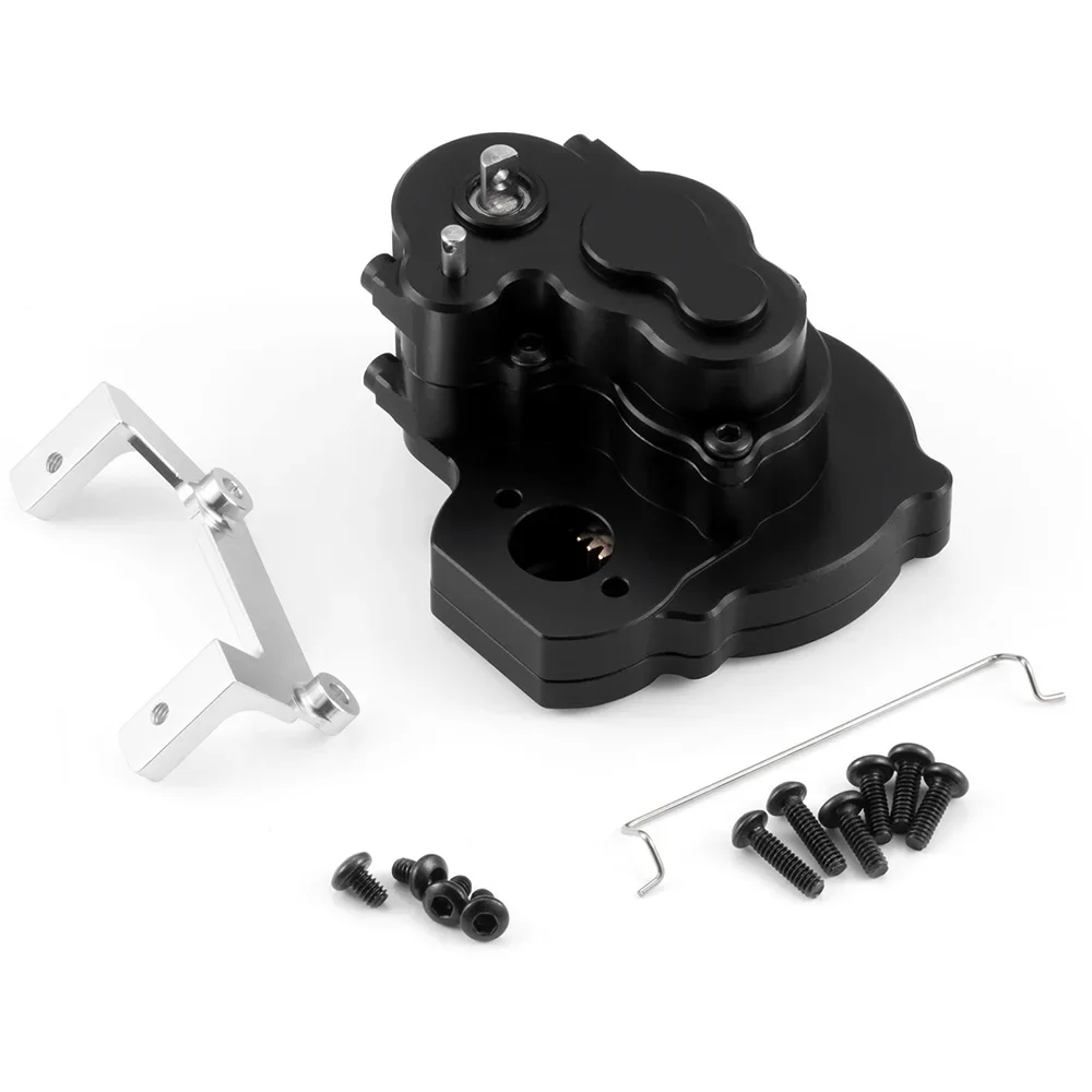 AXSPEED Metal RC Car Transmission Gearbox for 1/18 RC Crawler FMS FCX18 LC80 Upgrade Parts
