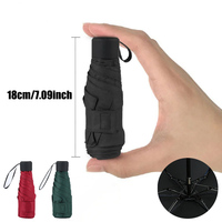 Mini Ultralight Pocket Women's Small Windproof Folding Umbrella Travel Compact Rain Men's Umbrella Sunscreen Umbrella Outdoor Um