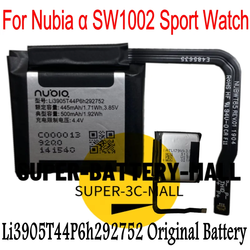 

Original Li3905T44P6h 292752 Battery For Nubia alpha Watch Nubia α Watch SW1002