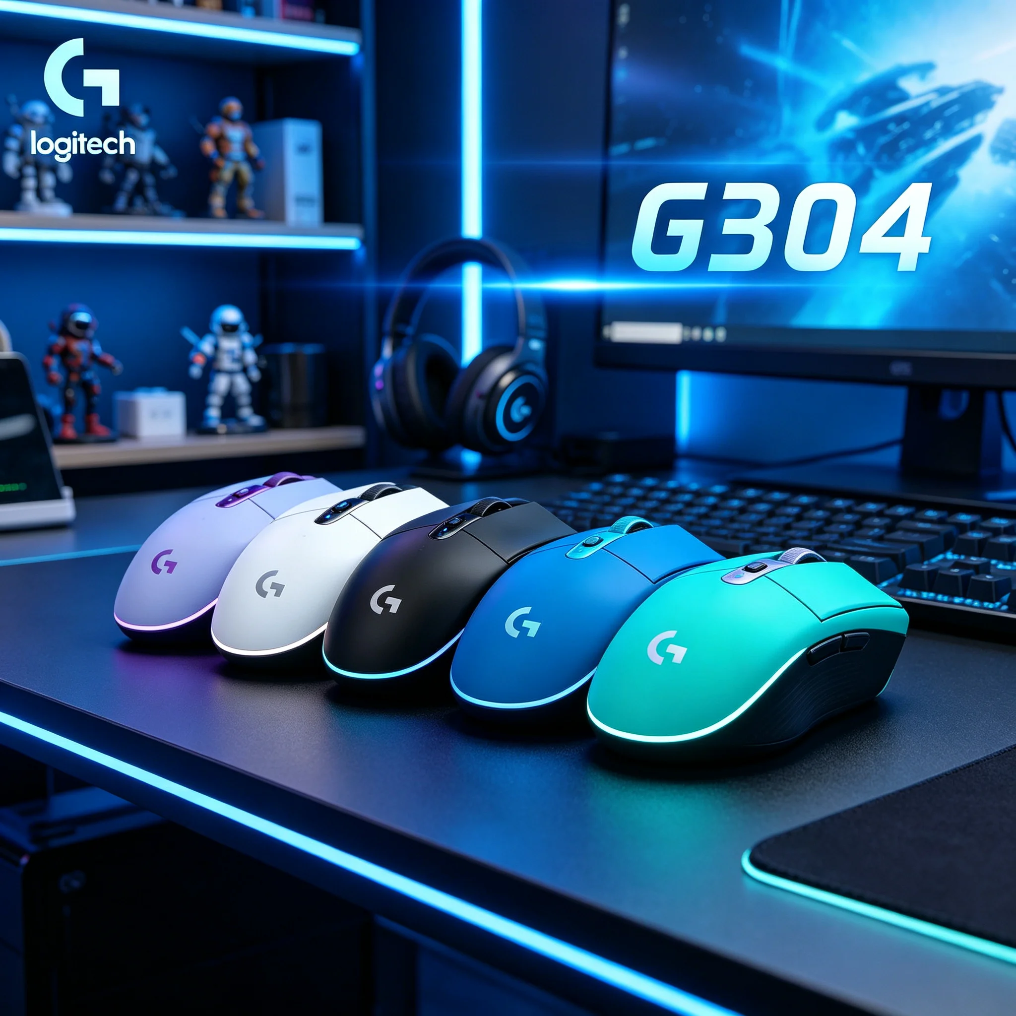 Logitech G304 2.4GHz Lag‑Free Wireless Mice Wear‑Resistant Click For Repeated Shooting In PUBG CS2 Valorant