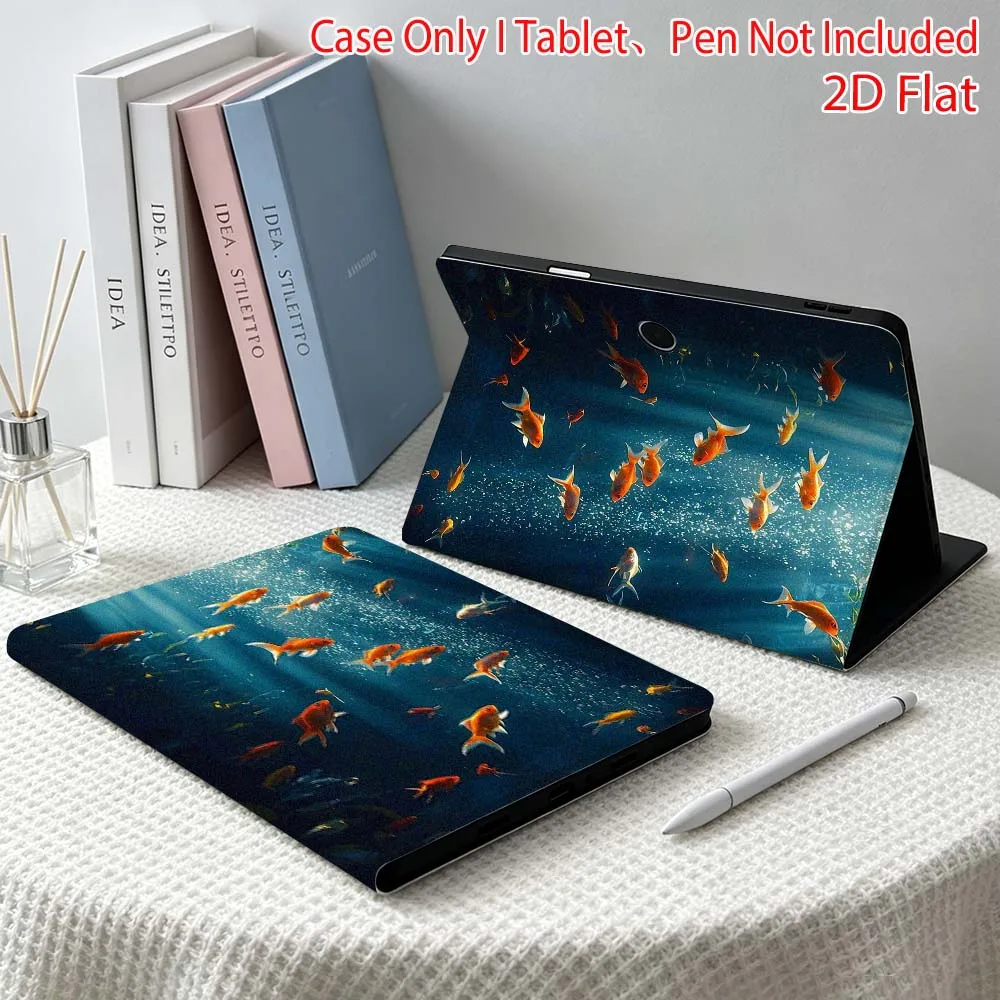 Sea fish art pattern For OPPO VIVO IQOO OnePlus Realme Pad 3 Pro 13 12.1 11.4 11 inch Pen Tray Tablet Case Soft