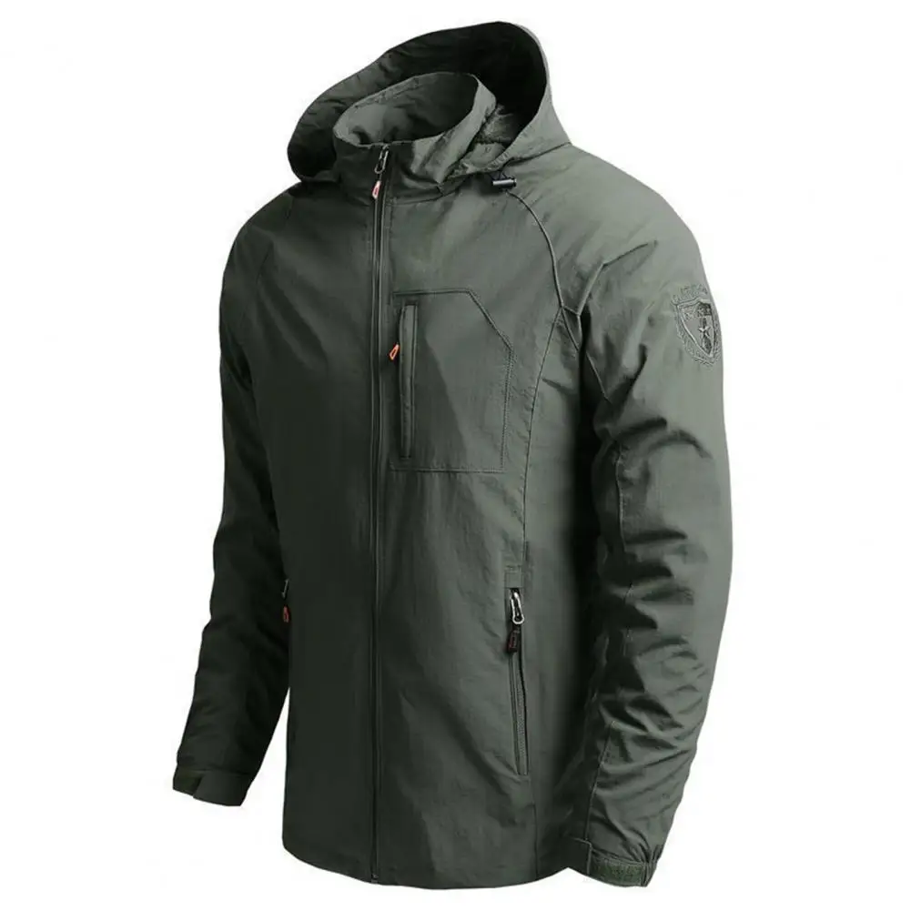 

Versatile Multi-pocket Jacket Versatile Men's Windproof Hooded Jackets with Multiple Pockets for Casual Outdoor for Blustery