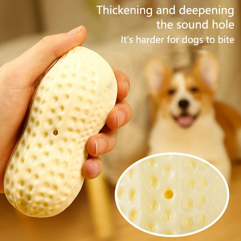 ยางไวนิลถั่วลิสงสุนัขของเล่นสําหรับสุนัขขนาดเล็กความยืดหยุ่น Chew ความเบื่อบรรเทาของเล่นทําความสะอาดฟันเสียงของเล่นสัตว์เลี้ยง Stuff อุปกรณ์เสริม