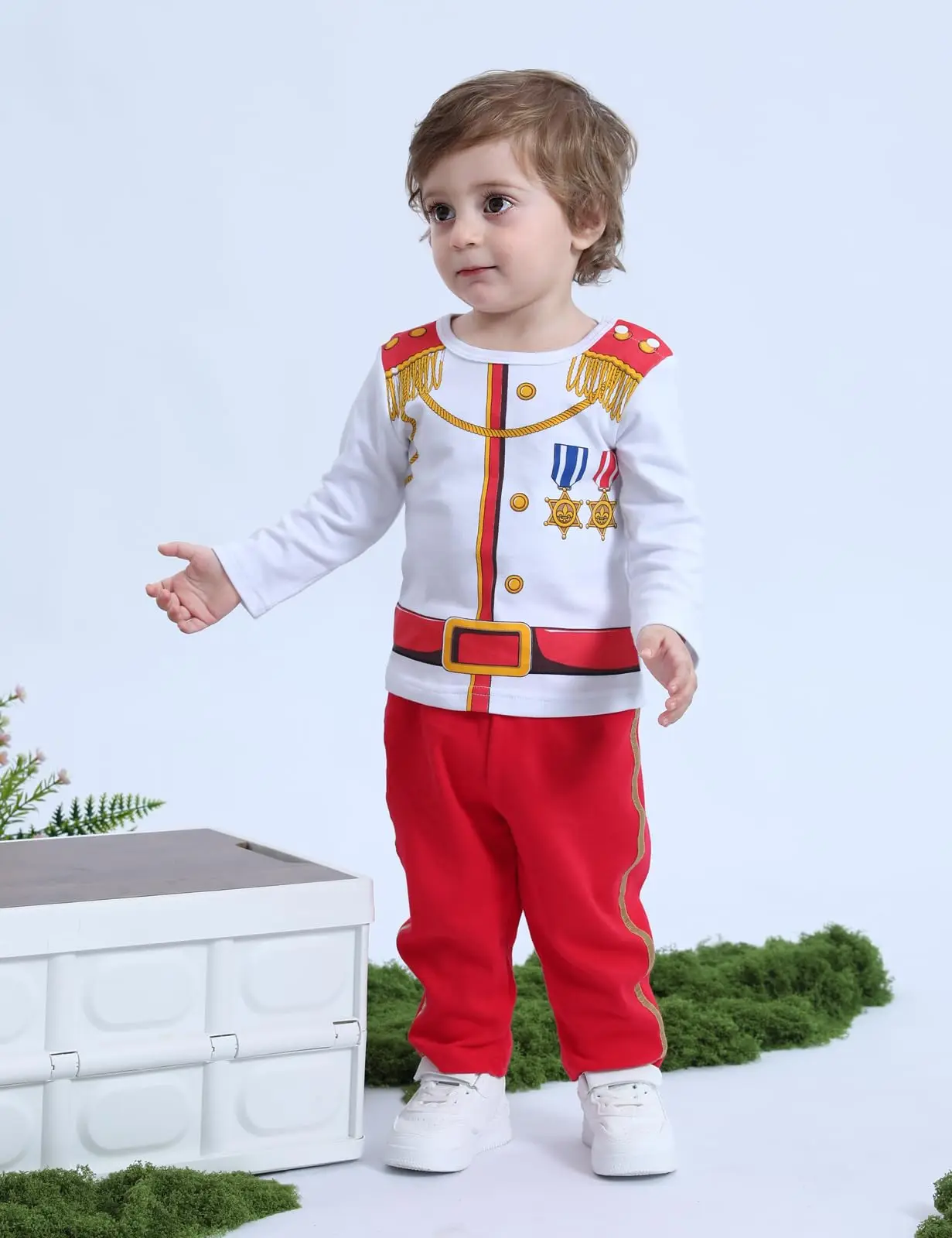 Baby Prince Charming Clothes Sets Toddler Boys Christmas Clothing Infant Royal Cosplay Outfits Boy Photography Performance Set