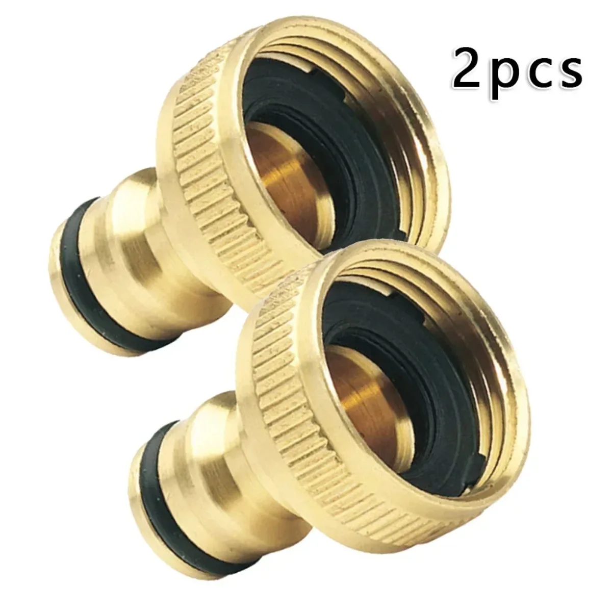 2Pcs Garden Faucet Adapter Quick Connect Hose Tap Water Pipe Fittings 3/4 To 1/2 Uses For Outdoor Irrigation System