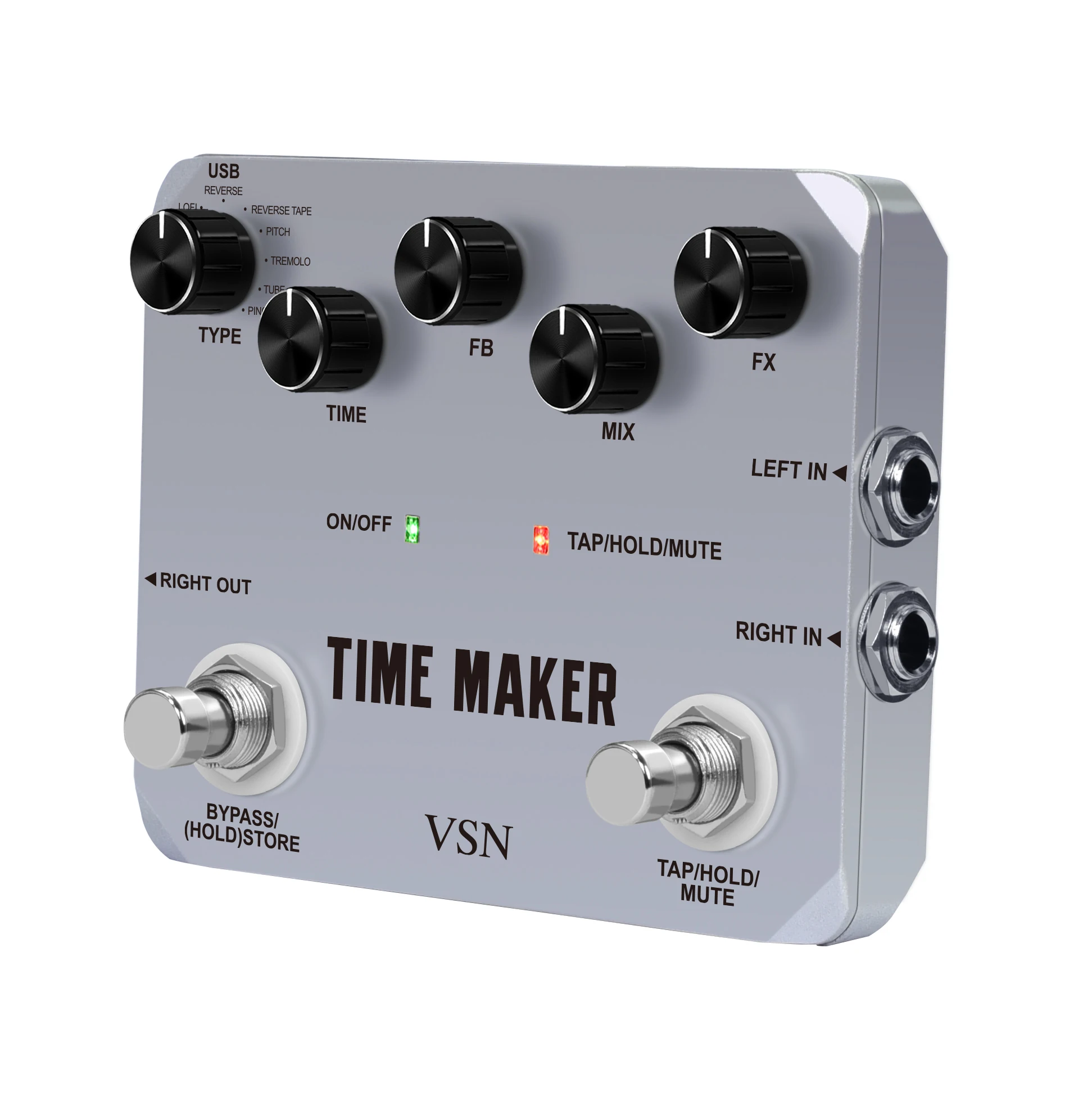 

VSN LTD-02 Guitar Time Maker Pedal Ultra Delay Effect Pedals For Electric Guitars 11 Types Delay