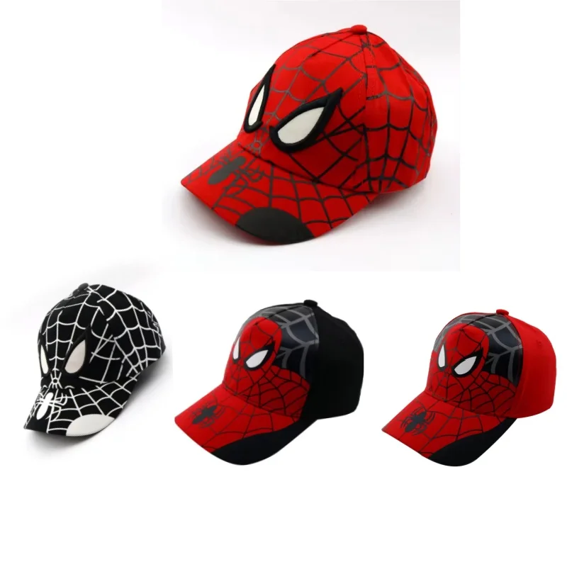 

Marvel Spider Handsome Boy Baseball Creative Animation Peripheral Children's Peaked Cap Protection Hat Wholesalr Baseball Caps