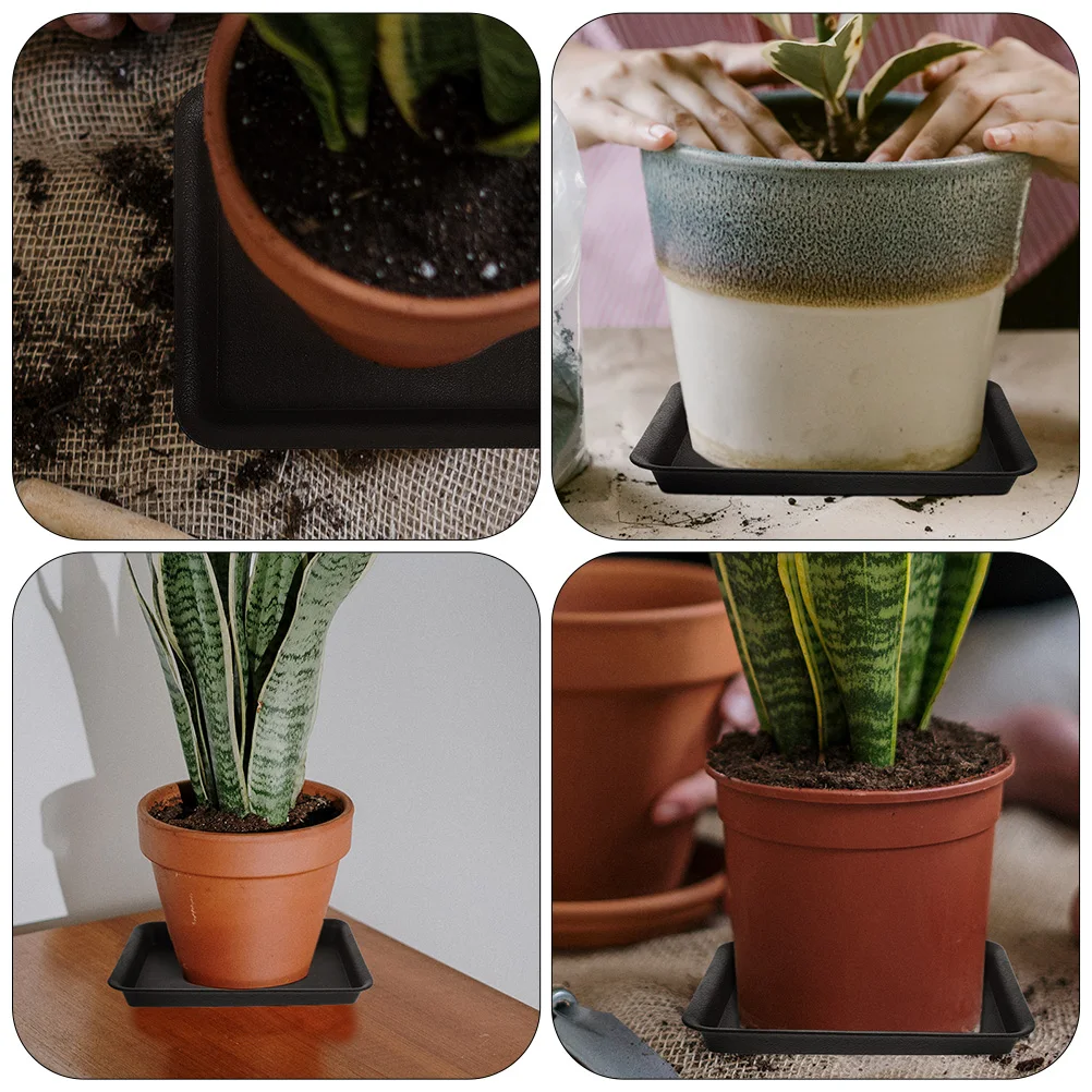 

4Pcs Resin Plastic Plant Pot Bases Trays Balcony Flowerpot Holders Gardening Supplies Plant Saucers